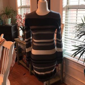 Merona grey/black/white sweater dress